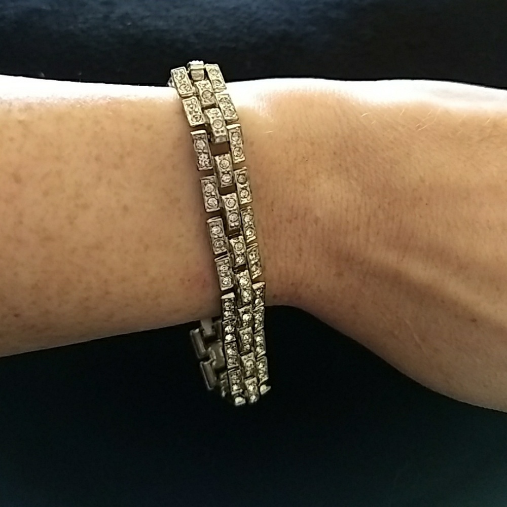Vintage bracelet art deco rhinestone